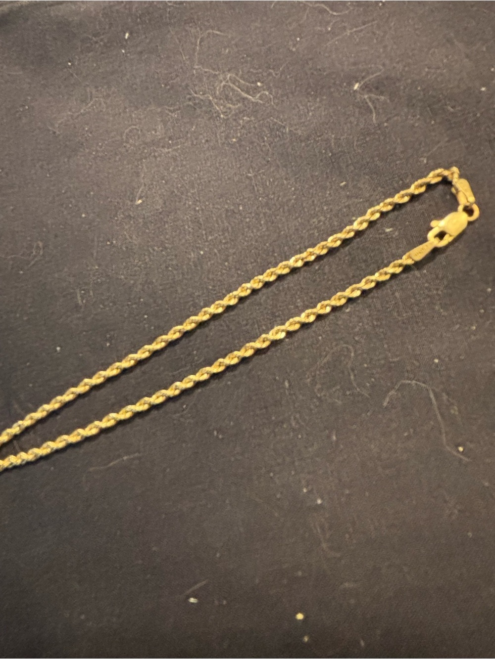 10kt Genuine Gold Rope Chain Bracelet 8.25” 1.1g Men or Women